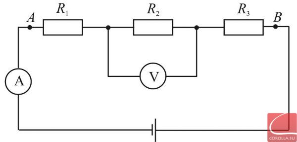 Подключение добавочного сопротивления (резисторов) на схеме для увеличения точности вольтметра 