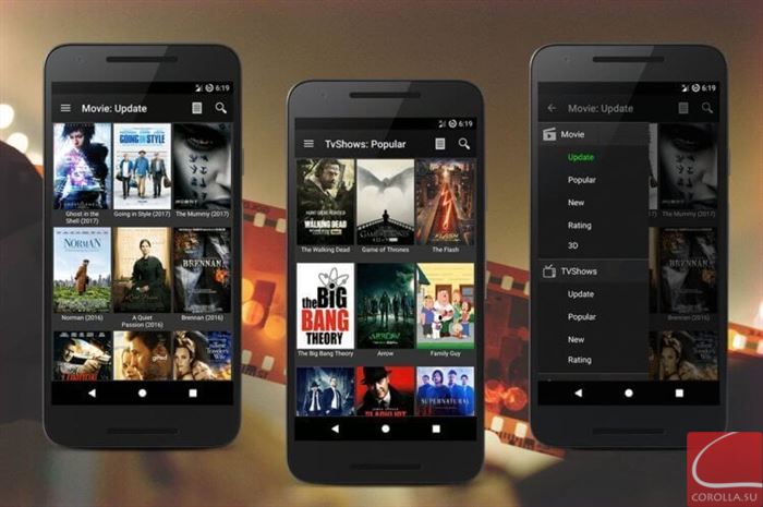 MovieHD - фильмы высокого разрешения для Android. Интерфейс приложения MovieHD. Фото.