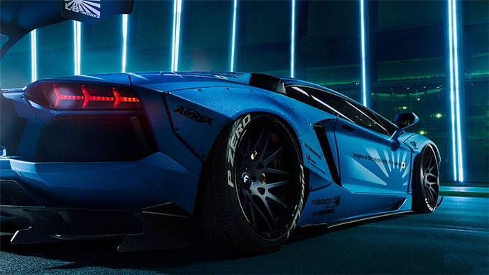 автомобиль, спортивный автомобиль, суперкар, Lamborghini Aventador, синий автомобиль, HD обои