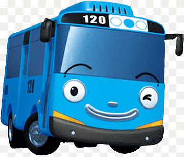 Картинка маленького синего автобуса