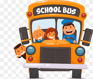 Иллюстрация желтого школьного автобуса, школьный автобус студента, ребенок, школьные принадлежности, вид транспорта, png, уменьшенный размер