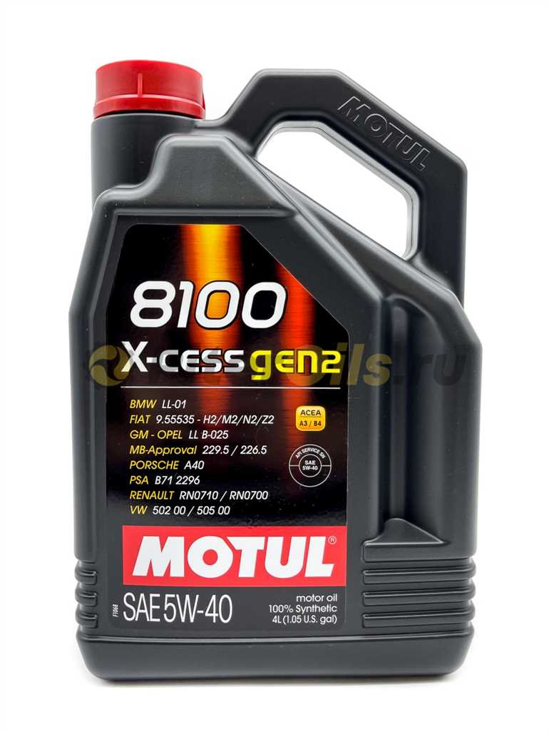 Преимущества и применения масла MOTUL 8100 X-cess 5w40