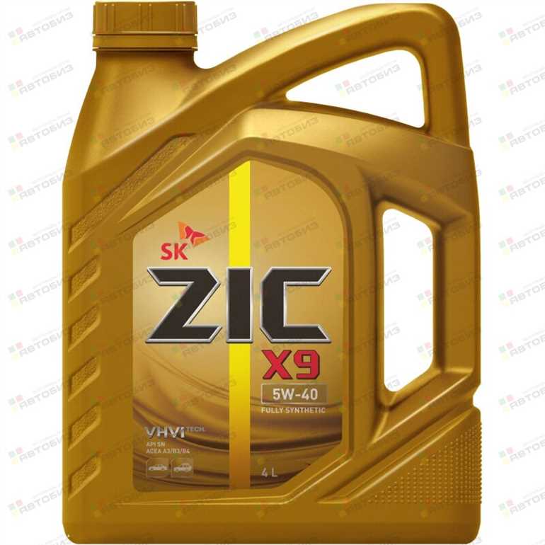 Рейтинг и отзывы на масло моторное ZIC X9 5w40, синтетическое, API SP, ACEA A3B4, универсальное, 4л, арт. 162000162613