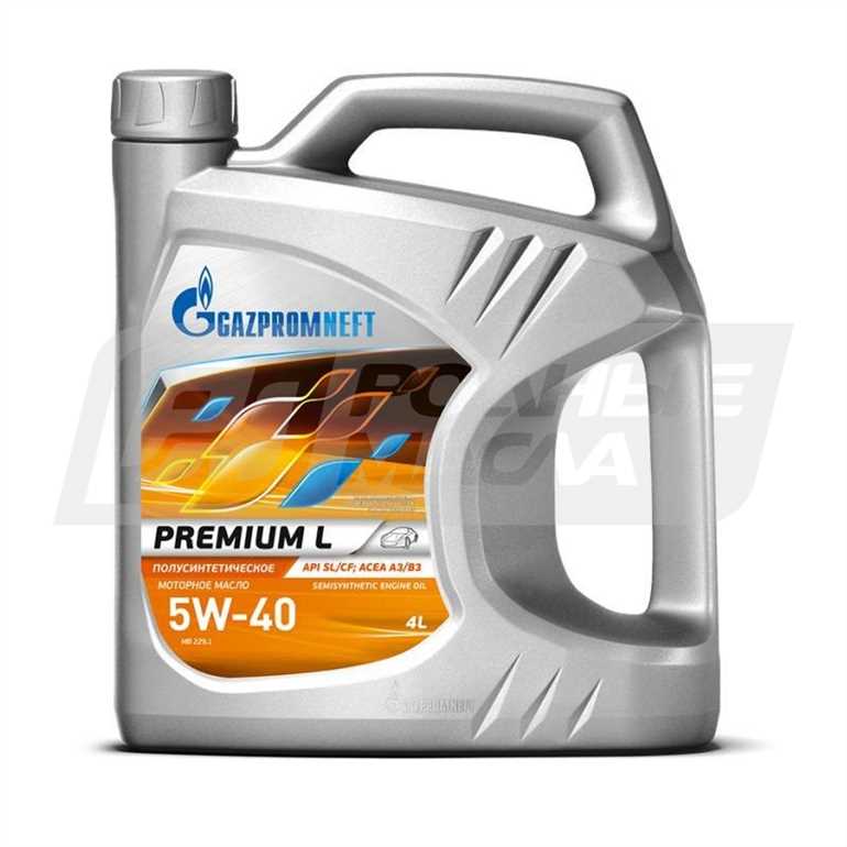 Особенности и преимущества моторного масла Gazpromneft Premium L 5W-40