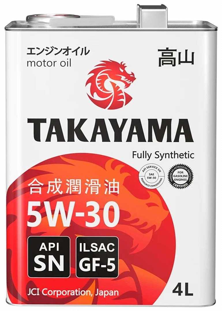 Анализ моторного масла TAKAYAMA 5W-30 с синтетической базой